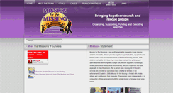 Desktop Screenshot of missionforthemissing.com
