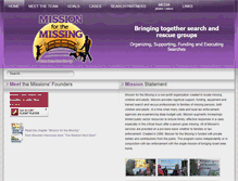 Tablet Screenshot of missionforthemissing.com